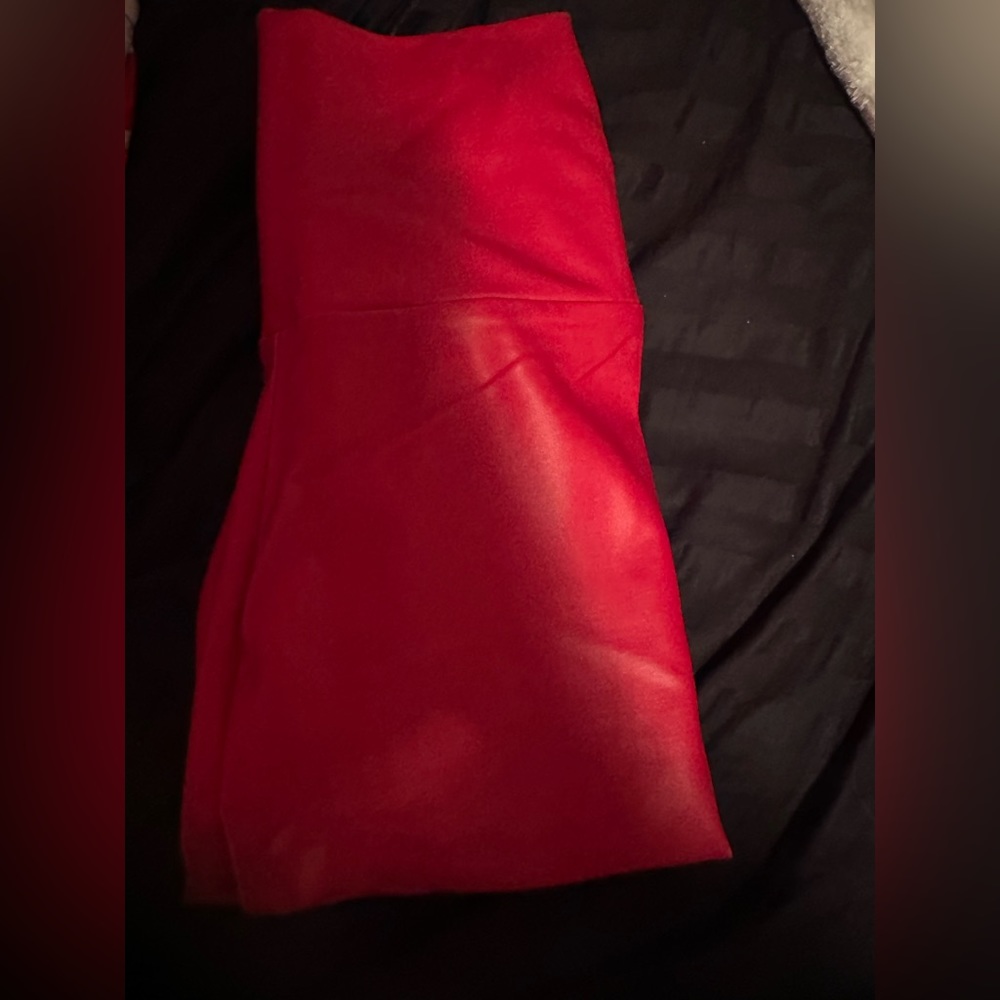 Red leather leggings very stretchy not the normal leather feeling